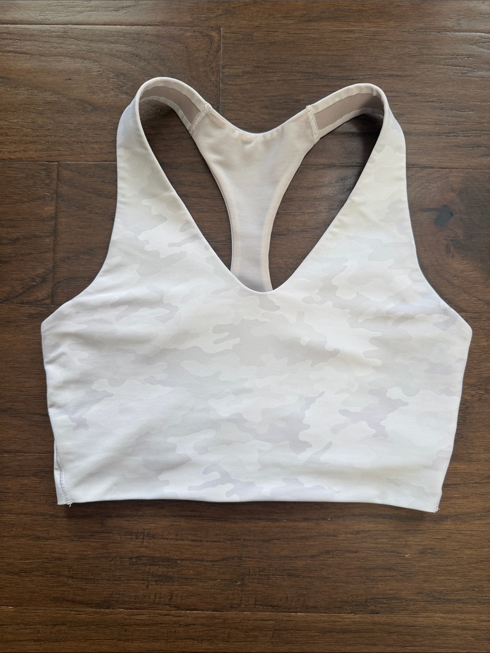 SPANX Beige Camouflage Racerback Sports Bra